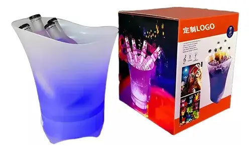 Cubeta Grande Para Hielo Parlante Con Luces LED (5L - 7L)