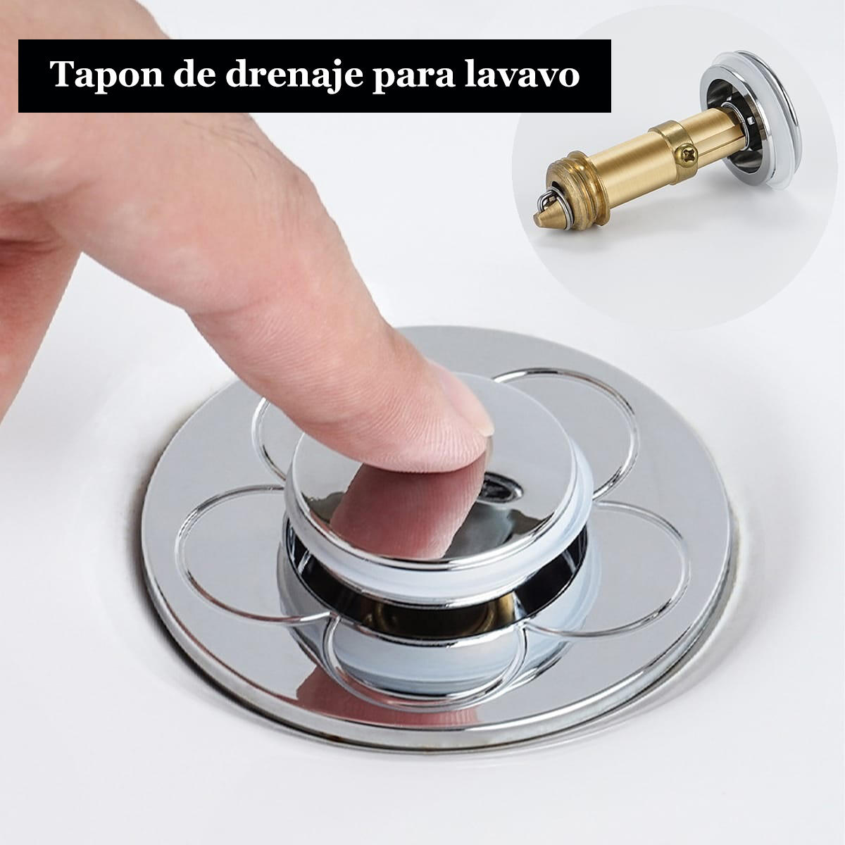 Tapón de drenaje para lavabo